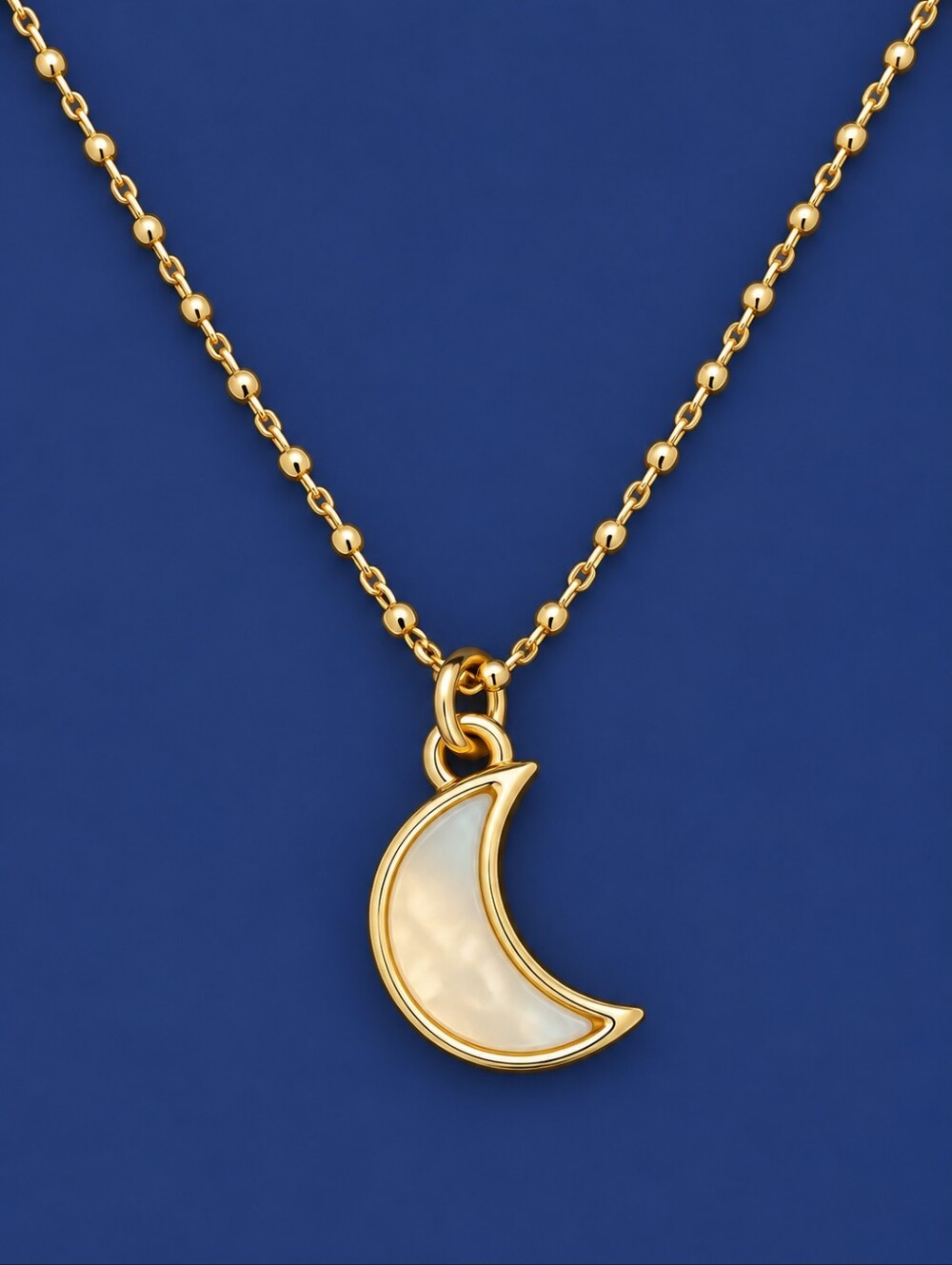 3/$30 Dainty Minimalist Celestial Moon Pendant Ball Chain Necklace